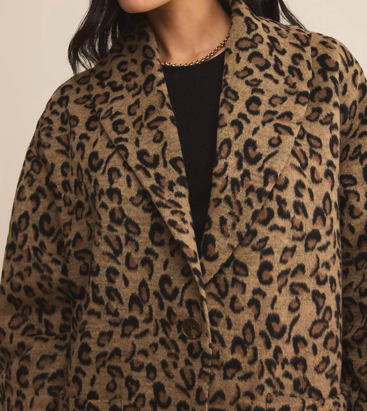 LENNON ANIMAL PRINT OVERSIZED COAT